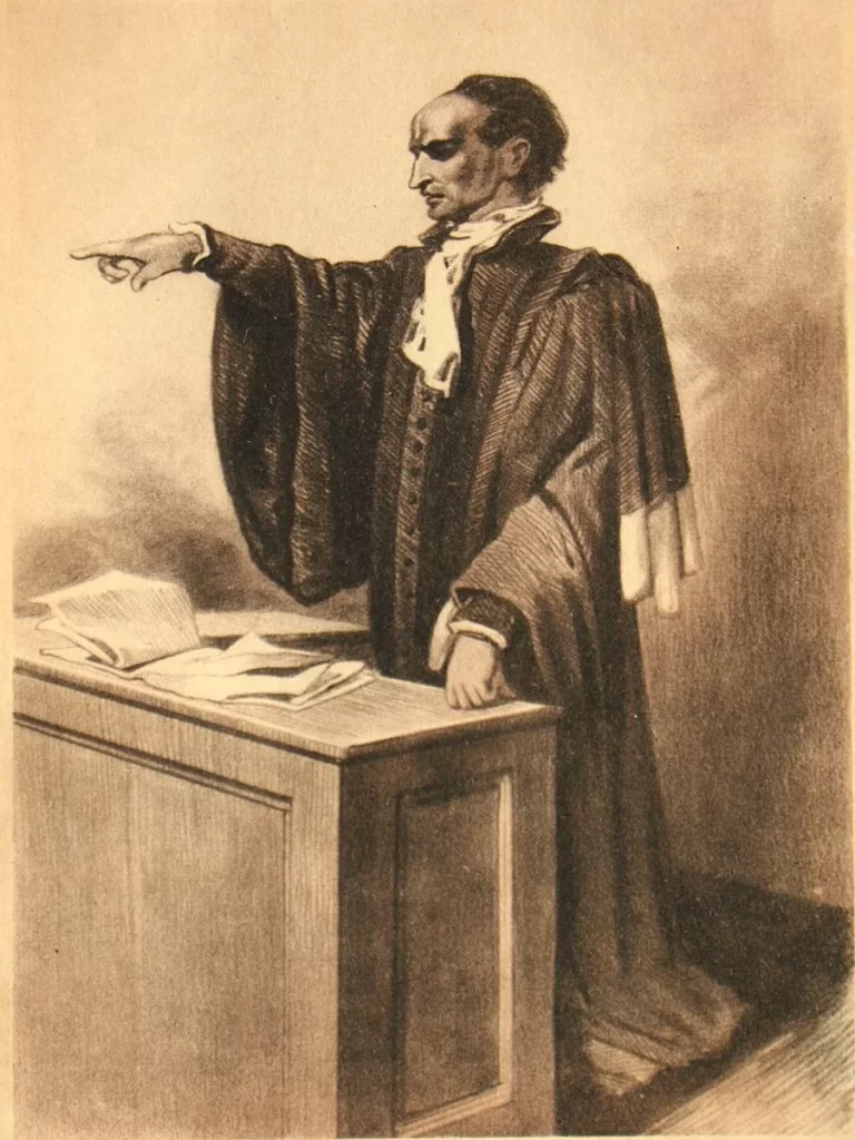 Gérard de Villefort in una illustrazione di Paul Gavarni presente nell'edizione del 1846 del romanzo